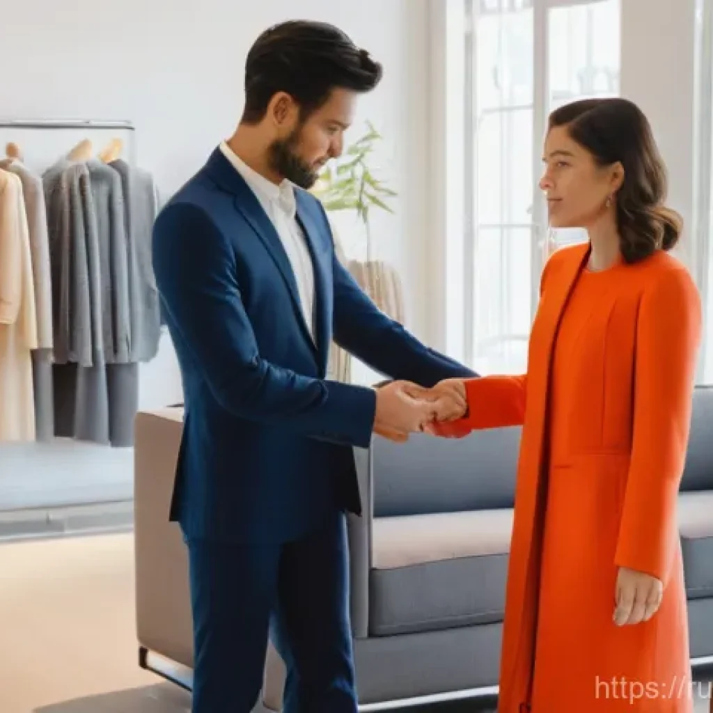 가구디자인 제품 보증 및 품질 관리 - **Prompt:** A young, elegantly dressed couple in their late 20s or early 30s meticulously inspecting...