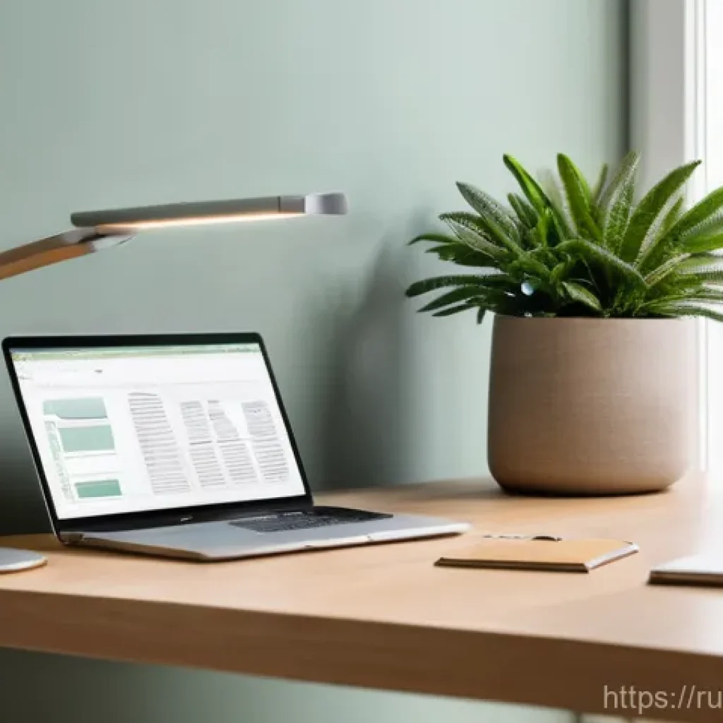 가구디자인 필수 이론 - **Prompt: Ergonomic and Natural Home Office**
    A bright, minimalist home office bathed in soft na...